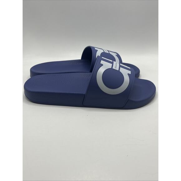 Salvatore Ferragamo Groove II Gancini Sports Pool Slides Purple Women Sz 7.5 US - Picture 7 of 16